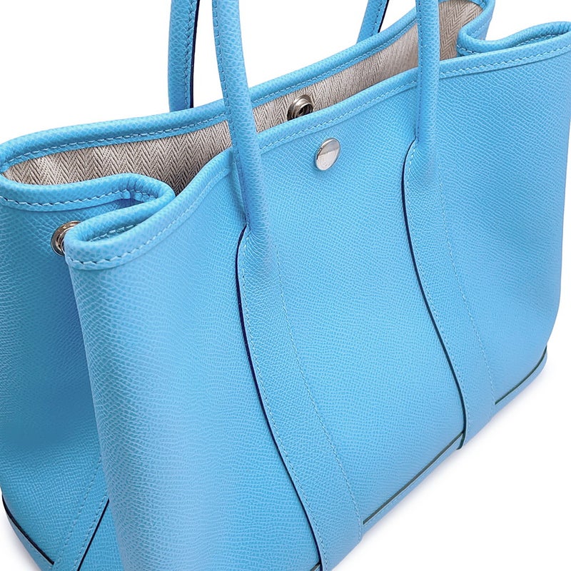 エルメス トートバッグ ガーデンパーティTPM セレステ/シルバー金具 エプソン U刻印 HERMES Garden Party セレスト