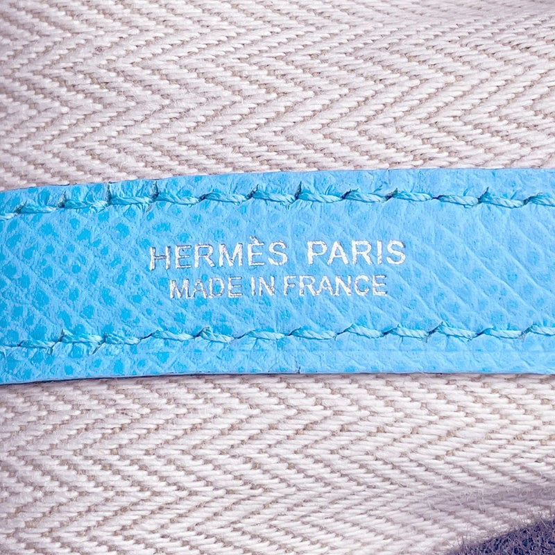 エルメス トートバッグ ガーデンパーティTPM セレステ/シルバー金具 エプソン U刻印 HERMES Garden Party セレスト