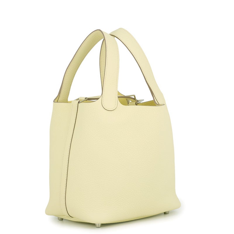 エルメス ハンドバッグ ピコタンロックPM ジョーヌミルトン/シルバー金具 トリヨンクレマンス W刻印 HERMES トートバッグ