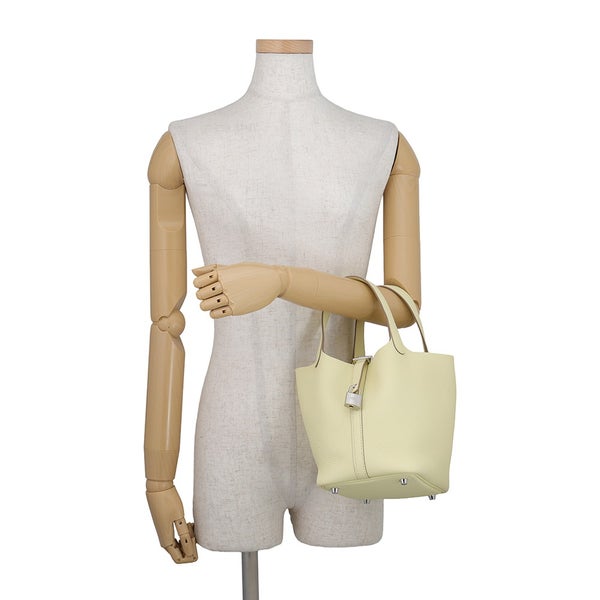 エルメス ハンドバッグ ピコタンロックPM ジョーヌミルトン/シルバー金具 トリヨンクレマンス W刻印 HERMES トートバッグ