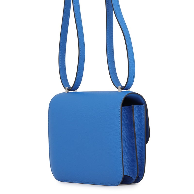 エルメス ショルダーバッグ ミニ コンスタンス3 ミロワール ブルーイドラ/シルバー金具 エプソン G刻印 HERMES Constance