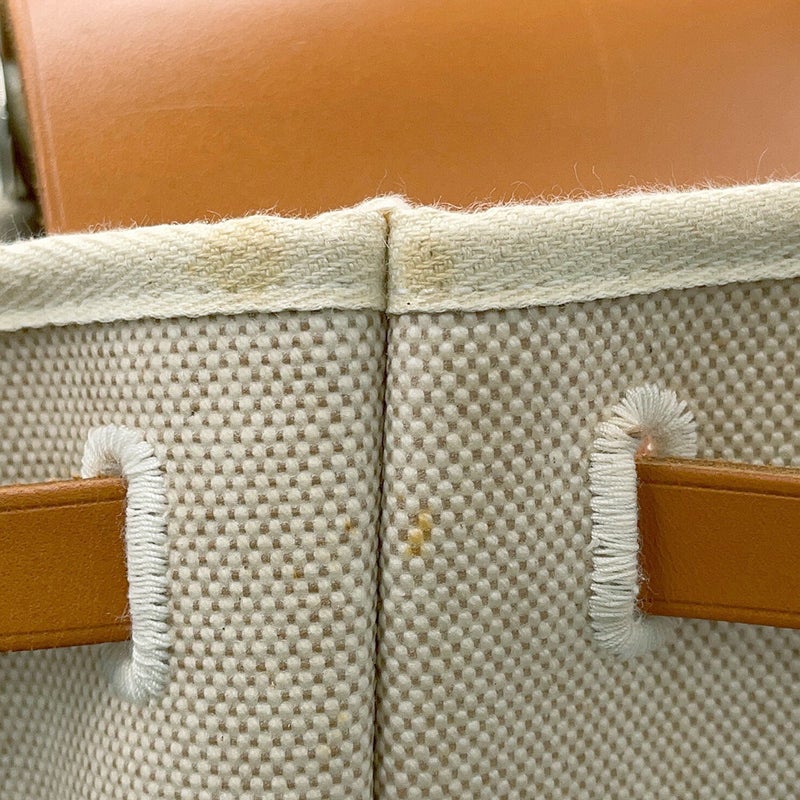 エルメス ショルダーバッグ エールバッグMM エクリュ/ナチュラル/シルバー金具 トワルアッシュ/ヴァッシュハンター □D刻印 HERMES