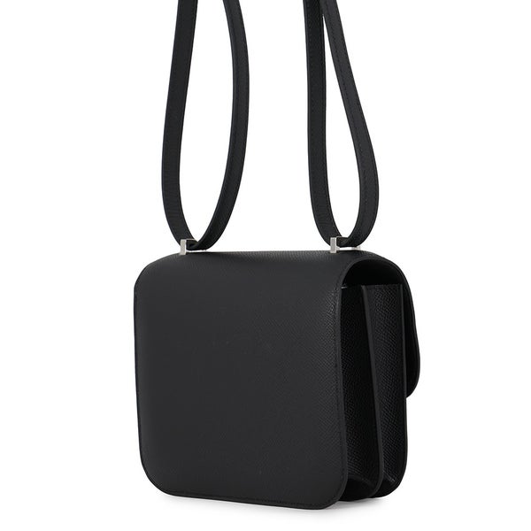 エルメス ショルダーバッグ ミニ コンスタンス3 ミロワール ブラック/シルバー金具 エプソン G刻印 HERMES Constance 黒