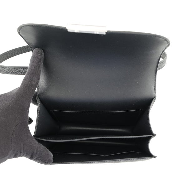 エルメス ショルダーバッグ ミニ コンスタンス3 ミロワール ブラック/シルバー金具 エプソン G刻印 HERMES Constance 黒