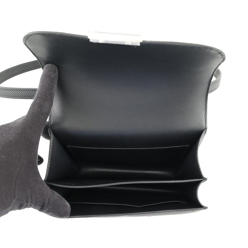 エルメス ショルダーバッグ ミニ コンスタンス3 ミロワール ブラック/シルバー金具 エプソン G刻印 HERMES Constance 黒