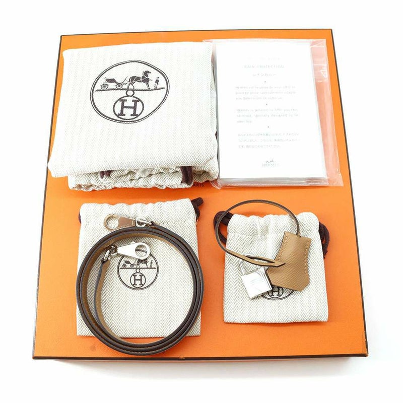 エルメス ケリー25 トリコロール 外縫い エトゥープ/ビスキュイ/アルザン/シルバー金具 ヴォーエプソン Z刻印 2way