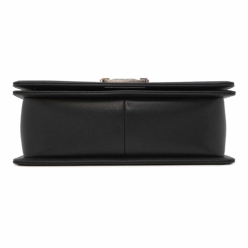 シャネル チェーンショルダーバッグ ボーイシャネル キャビアスキン A67086 ココマーク 黒