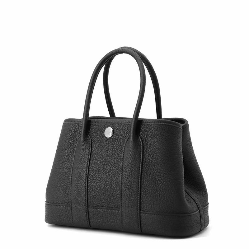 エルメス トートバッグ ネオ・ガーデン 23 ブラック/シルバー金具 ネゴンダ K刻印 黒