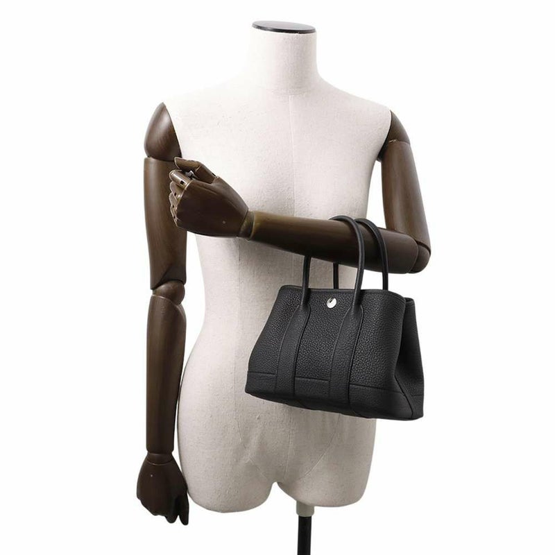 エルメス トートバッグ ネオ・ガーデン 23 ブラック/シルバー金具 ネゴンダ K刻印 黒