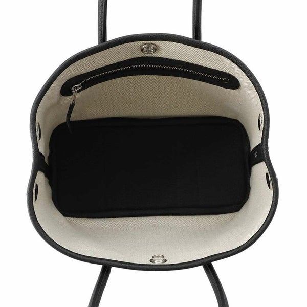 エルメス トートバッグ ネオ・ガーデン 23 ブラック/シルバー金具 ネゴンダ K刻印 黒