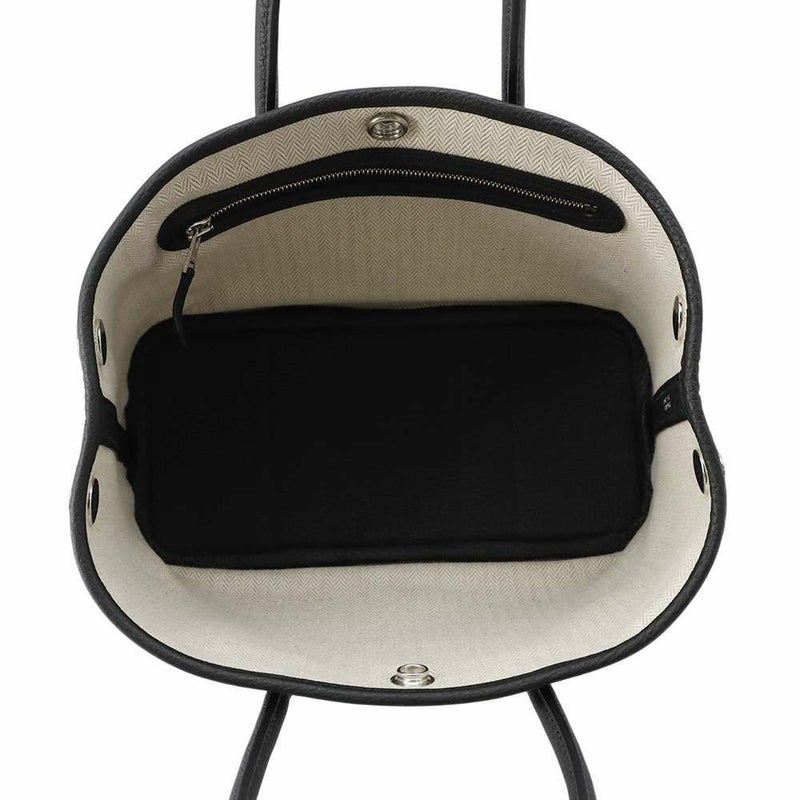 エルメス トートバッグ ネオ・ガーデン 23 ブラック/シルバー金具 ネゴンダ K刻印 黒