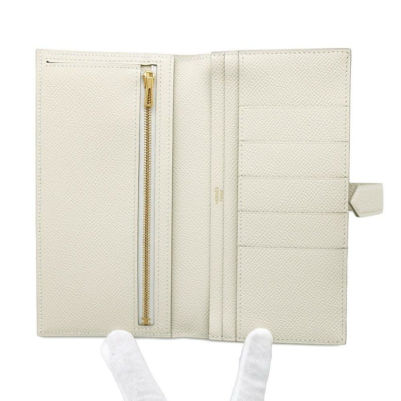 エルメス 長財布 ベアンスフレ クレ/ゴールド金具 エプソン W刻印 HERMES 財布