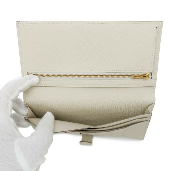 エルメス 長財布 ベアンスフレ クレ/ゴールド金具 エプソン W刻印 HERMES 財布