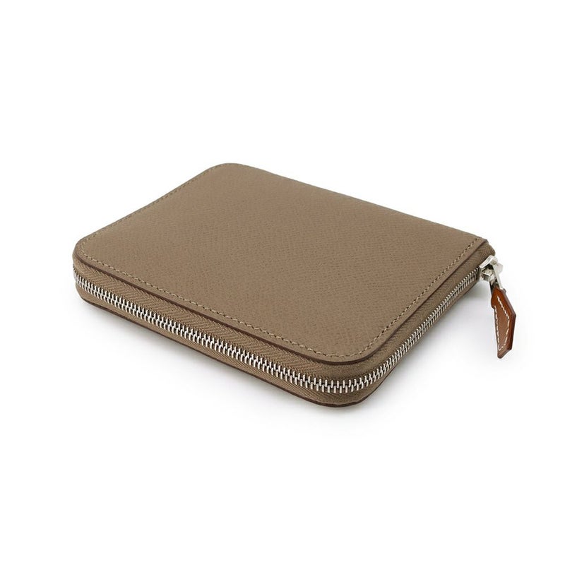 エルメス コインケース アザップコンパクト シルクイン エトゥープ/シルバー金具 エプソン W刻印