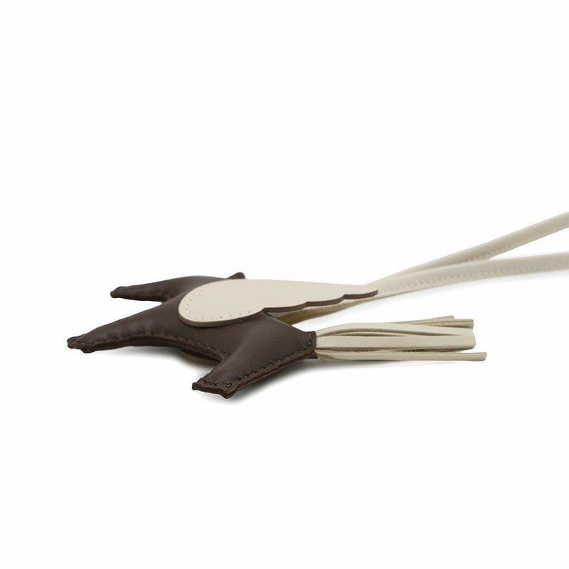 エルメス バッグチャーム ロデオPM ペガサス ショコラ/クレ ラムスキン W刻印 HERMES チャーム