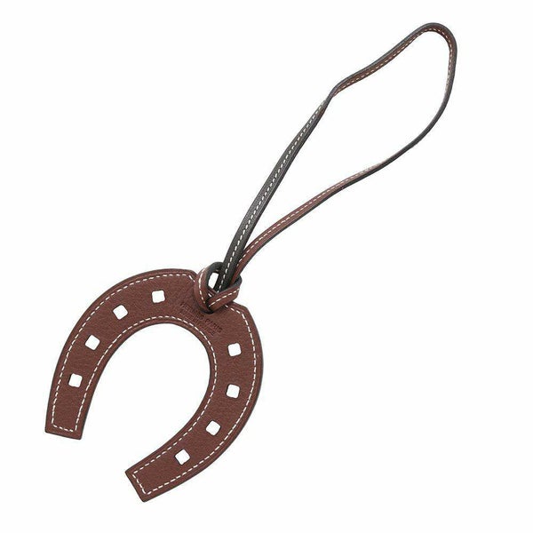 エルメス チャーム パドック シュバル エベンヌ/ルージュアッシュ スイフト HERMES 馬蹄モチーフ ホースシュー