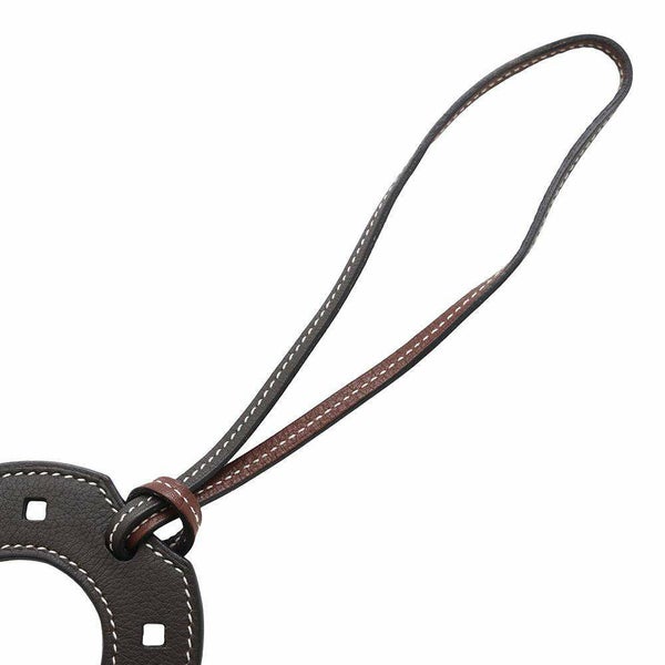 エルメス チャーム パドック シュバル エベンヌ/ルージュアッシュ スイフト HERMES 馬蹄モチーフ ホースシュー