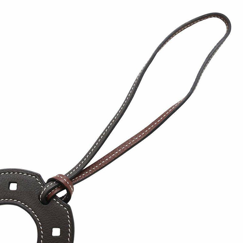 エルメス チャーム パドック シュバル エベンヌ/ルージュアッシュ スイフト HERMES 馬蹄モチーフ ホースシュー