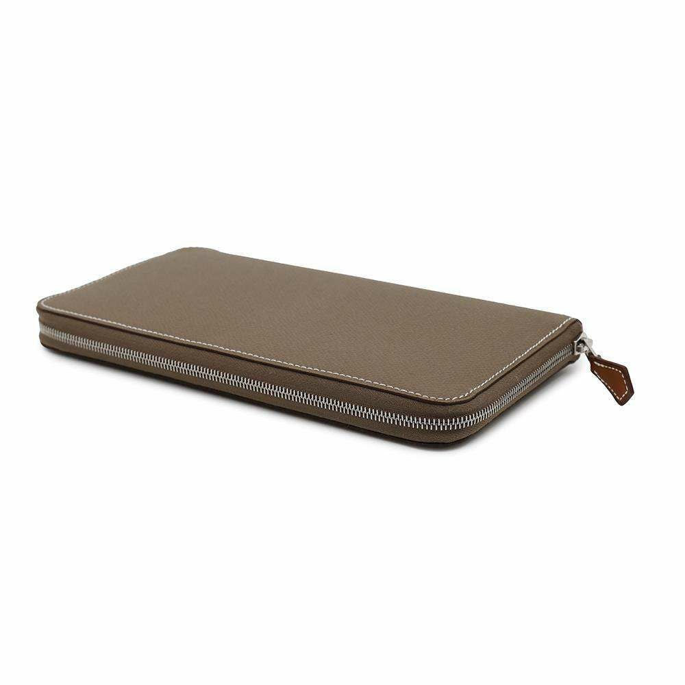 エルメス 長財布 アザップロング シルクイン エトゥープ/シルバー金具