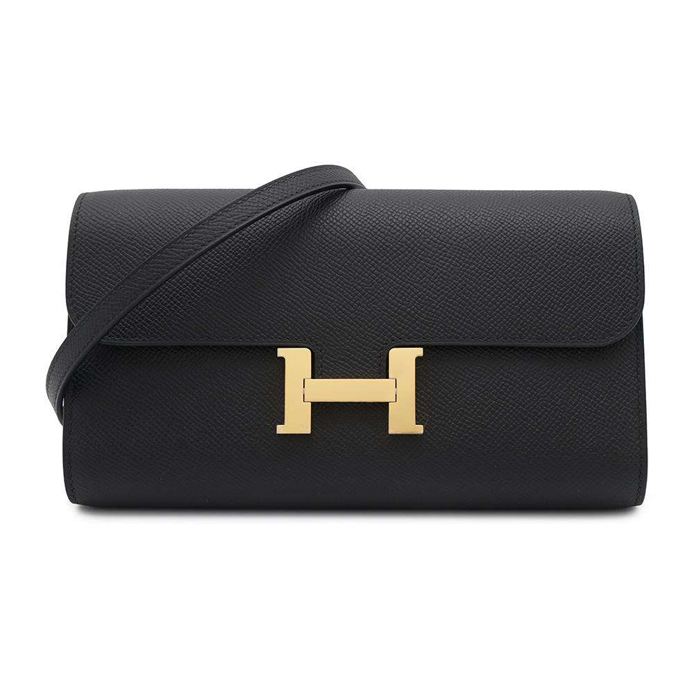 エルメス 長財布 コンスタンス トゥーゴー ロング ブラック/ゴールド