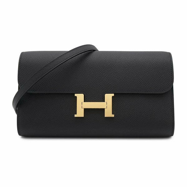 エルメス 長財布 コンスタンス トゥーゴー ロング ブラック/ゴールド金具 エプソン K刻印 HERMES 黒