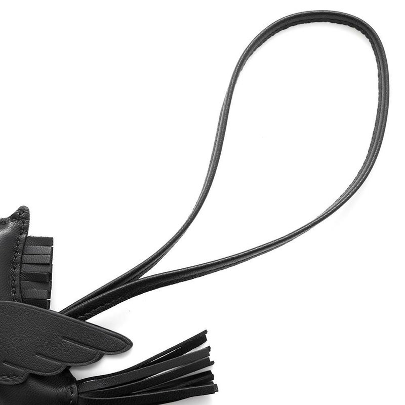 エルメス バッグチャーム ロデオPM ペガサス ブラック ラムスキン K刻印 黒 ソーブラック