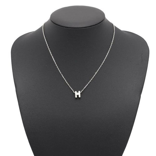 エルメス ネックレス ポップアッシュ ホワイト/シルバー金具 HERMES Pop H アクセサリー ポップH 白