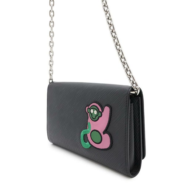 ルイヴィトン チェーンウォレット エピ ポルトフォイユ・ツイスト チェーン M63320 黒 ブラック 財布