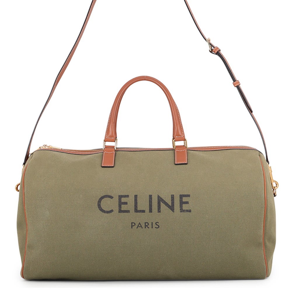 CELINE ボストンバッグ セリーヌ ボストンバッグ ロゴ キャンバス/レザー CELINE 2way