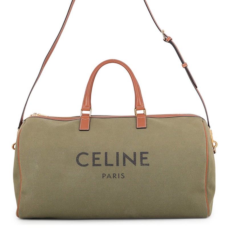 セリーヌ ボストンバッグ ロゴ キャンバス/レザー CELINE 2wayショルダー