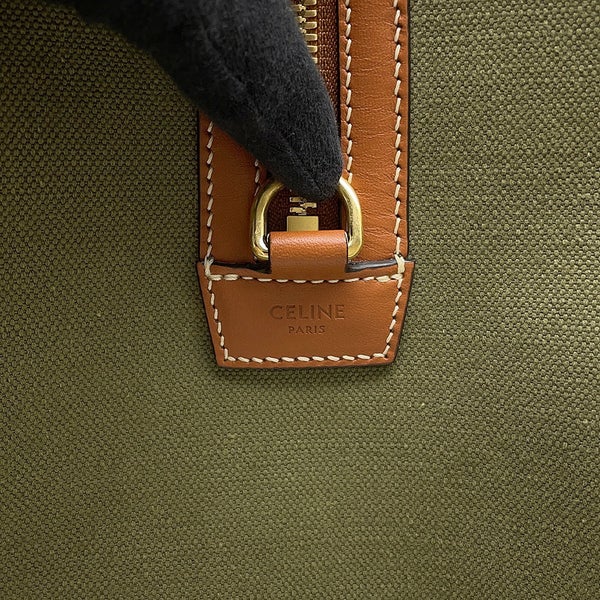 セリーヌ ボストンバッグ ロゴ キャンバス/レザー CELINE 2wayショルダー
