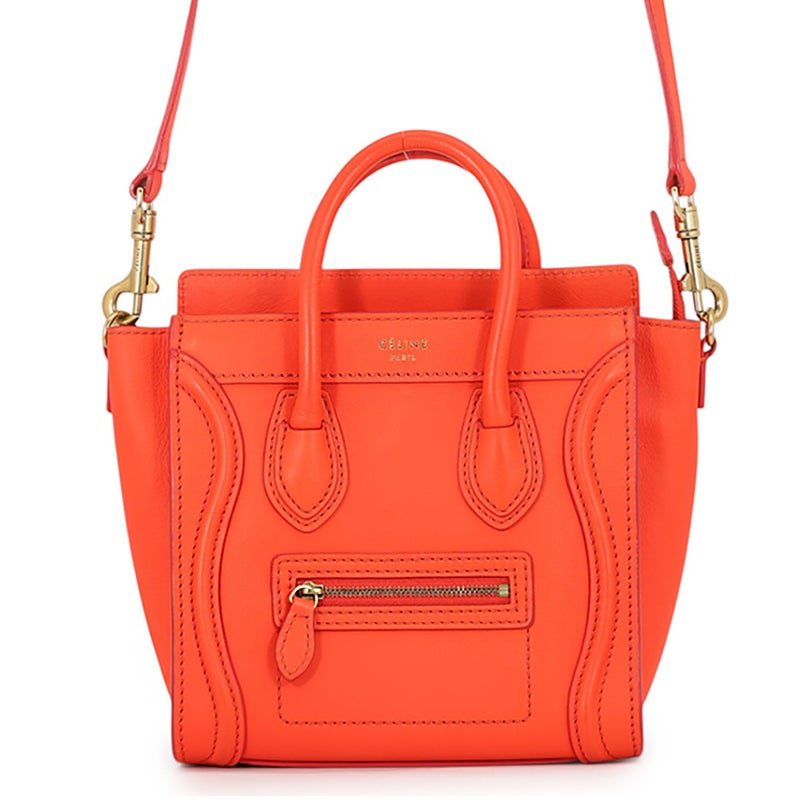 セリーヌ ハンドバッグ ラゲージ ナノショッパー レザー 168243 CELINE 2wayショルダーバッグ
