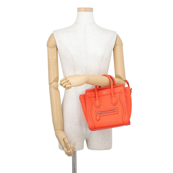 セリーヌ ハンドバッグ ラゲージ ナノショッパー レザー 168243 CELINE 2wayショルダーバッグ