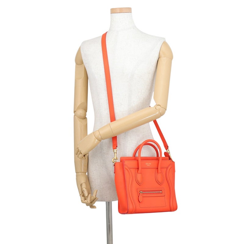 セリーヌ ハンドバッグ ラゲージ ナノショッパー レザー 168243 CELINE 2wayショルダーバッグ