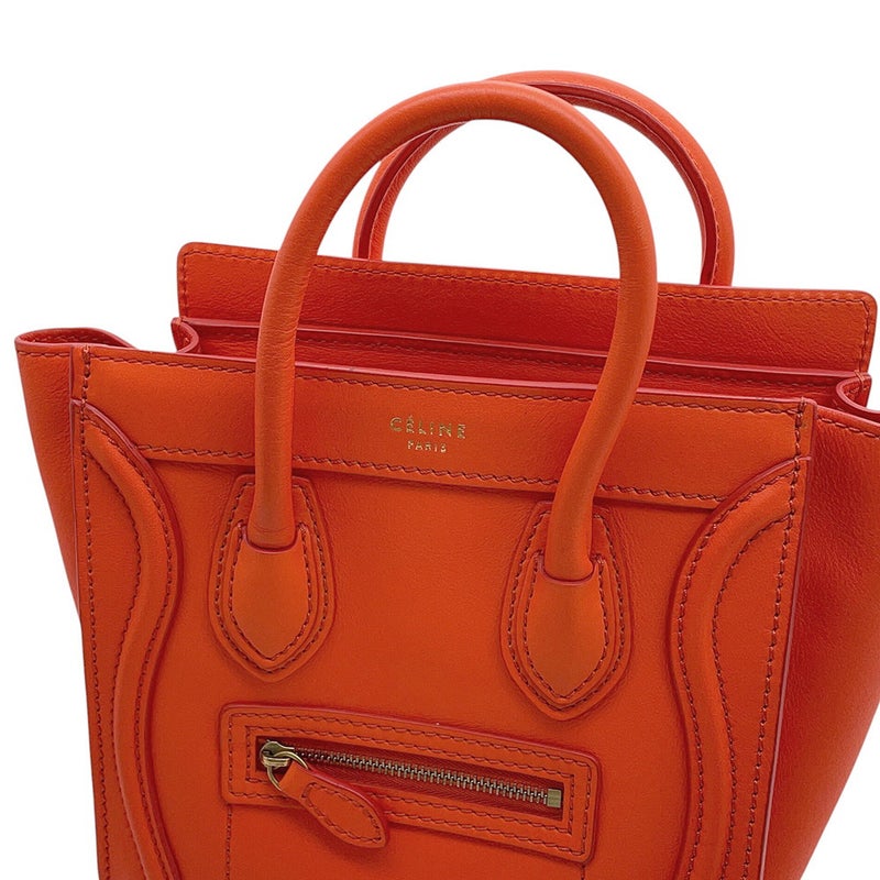 セリーヌ ハンドバッグ ラゲージ ナノショッパー レザー 168243 CELINE 2wayショルダーバッグ