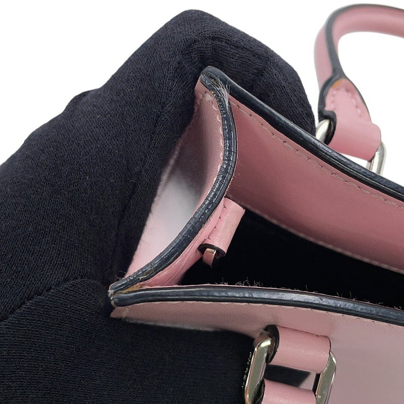 プラダ ハンドバッグ エンボス トライアングルロゴ ミニ レザー 1BA333 PRADA 2way