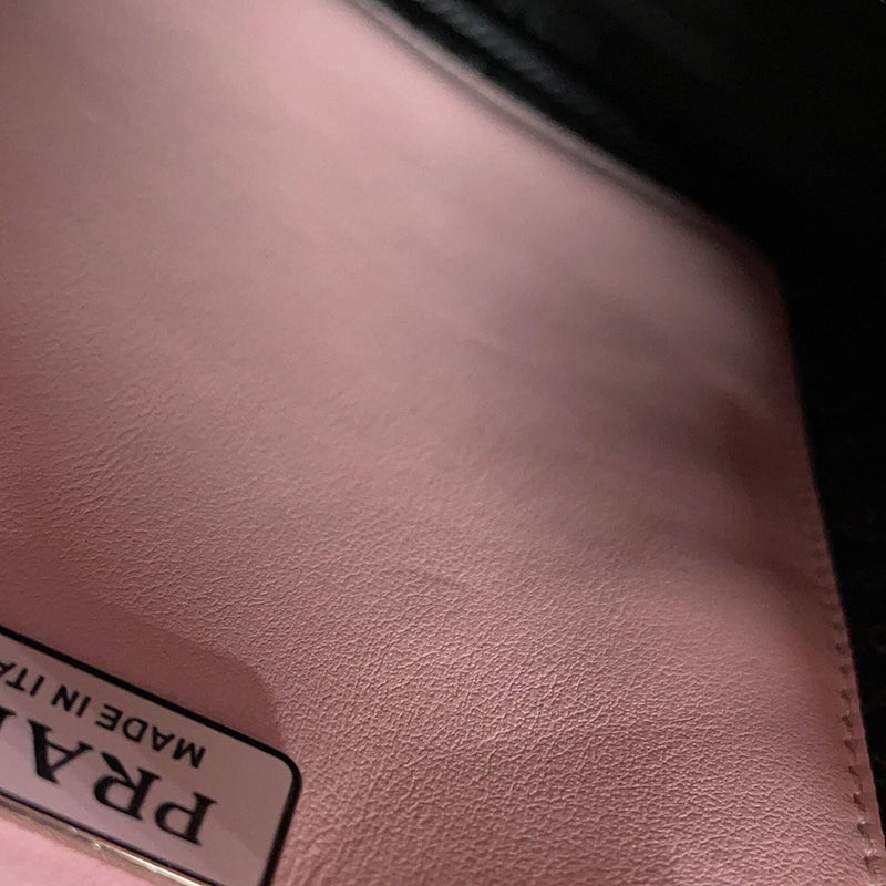 プラダ ハンドバッグ エンボス トライアングルロゴ ミニ レザー 1BA333 PRADA 2way