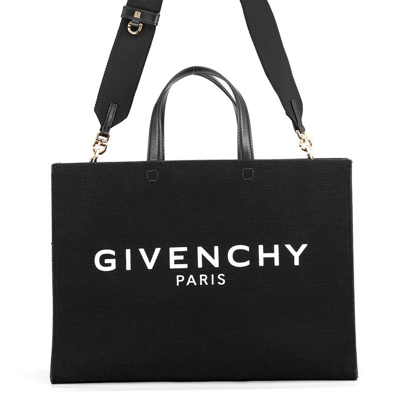 ジバンシー トートバッグ G-TOTE ミディアム キャンバス BB50N2B1F1-001 GIVENCHY 2way 黒