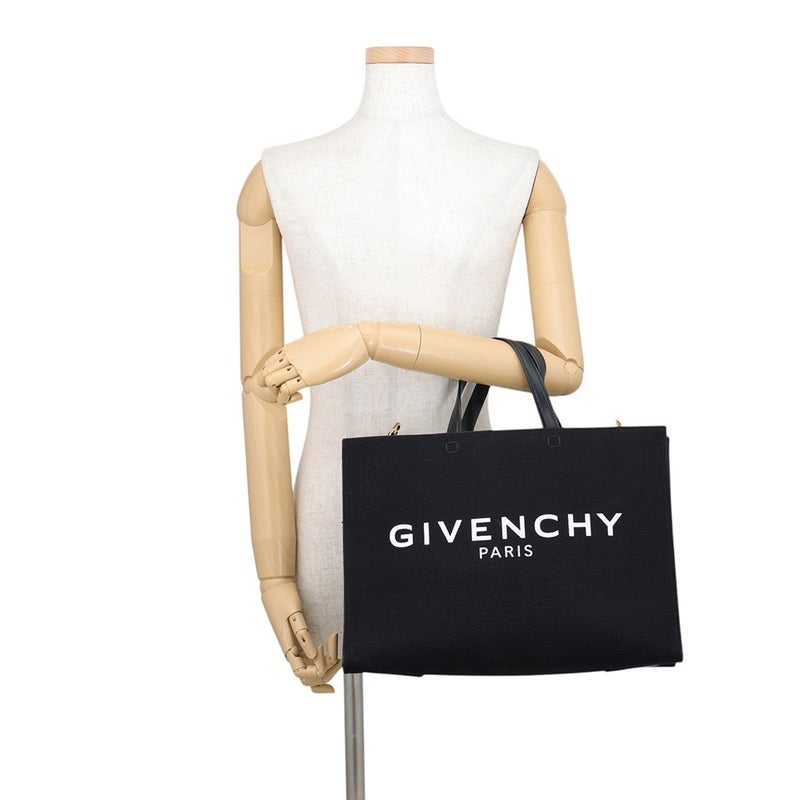 ジバンシー トートバッグ G-TOTE ミディアム キャンバス BB50N2B1F1-001 GIVENCHY 2way 黒