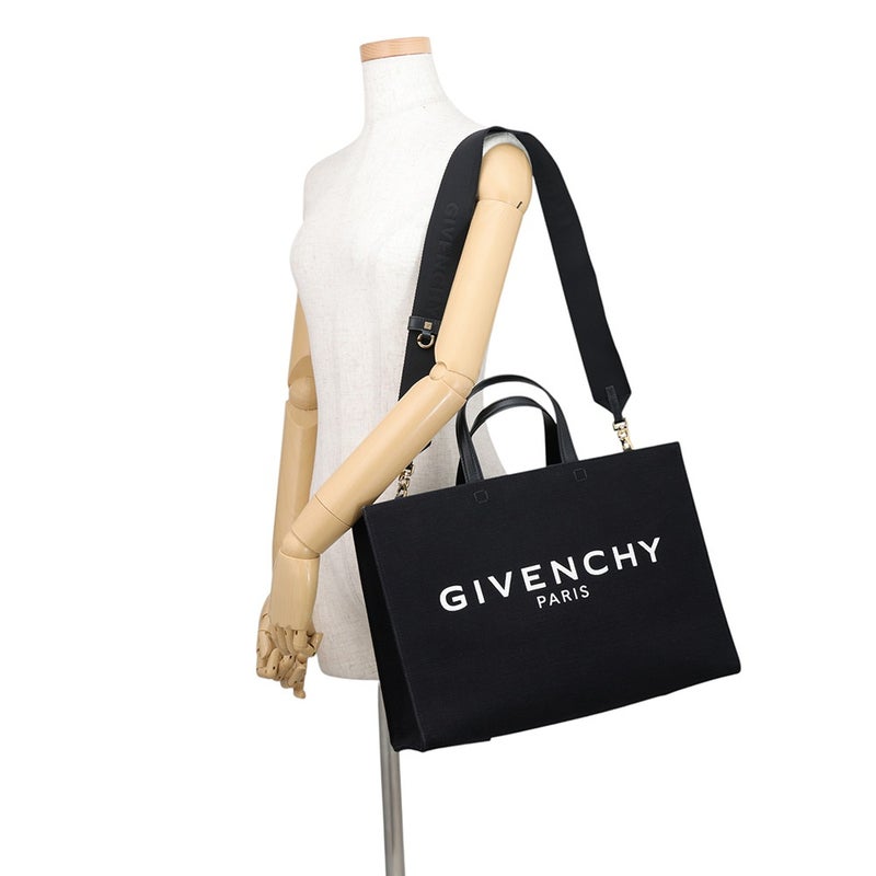 ジバンシー トートバッグ G-TOTE ミディアム キャンバス BB50N2B1F1-001 GIVENCHY 2way 黒
