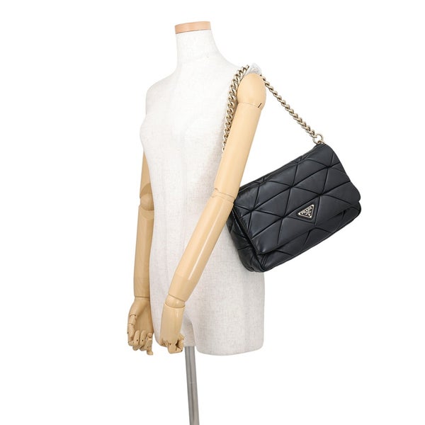 プラダ ワンショルダーバッグ システム パッチワーク レザー 1BD291 PRADA 黒
