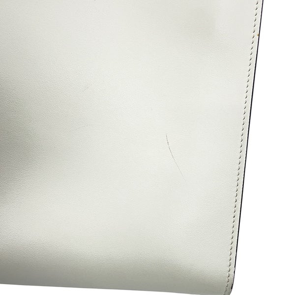 プラダ ハンドバッグ エンボス トライアングルロゴ レザー 1BG382 PRADA 2way 白