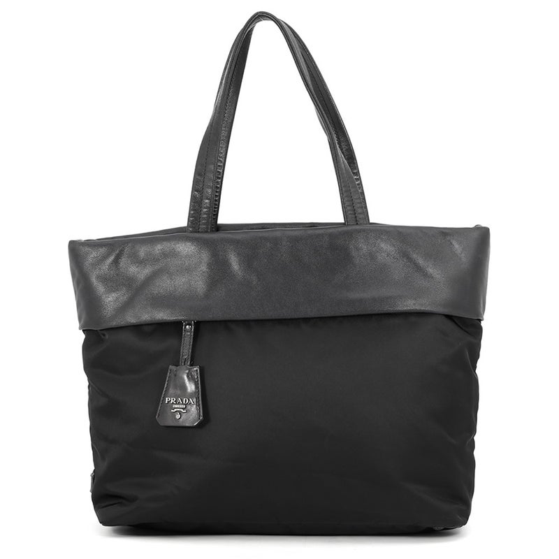 プラダ トートバッグ ナイロン レザー PRADA 黒