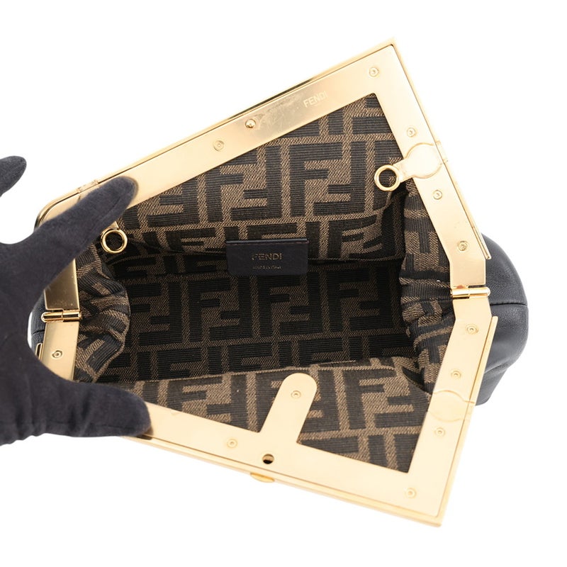 フェンディ クラッチバッグ ファースト スモール 8BP129 FENDI 2wayショルダーバッグ 黒