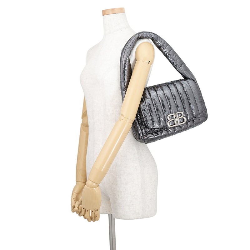 バレンシアガ ショルダーバッグ モナコ BBロゴ スモール レザー 787896 BALENCIAGA ワンショルダー