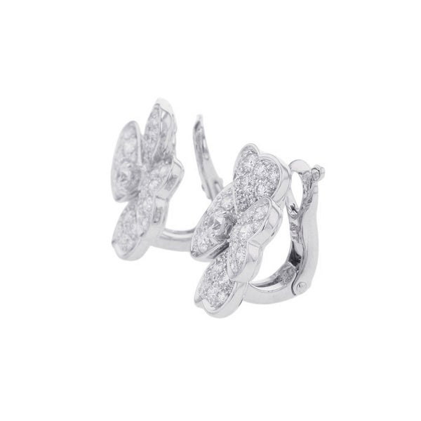 ヴァンクリーフ&アーペル イヤリング コスモス ダイヤモンド 84P 計2.2ct K18WGホワイトゴールド VCARO68N00