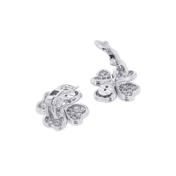 ヴァンクリーフ&アーペル イヤリング コスモス ダイヤモンド 84P 計2.2ct K18WGホワイトゴールド VCARO68N00