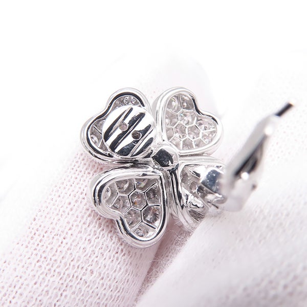 ヴァンクリーフ&アーペル イヤリング コスモス ダイヤモンド 84P 計2.2ct K18WGホワイトゴールド VCARO68N00