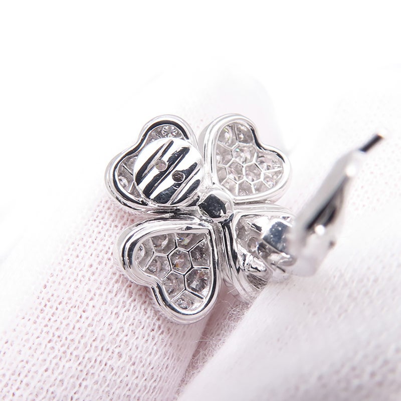 ヴァンクリーフ&アーペル イヤリング コスモス ダイヤモンド 84P 計2.2ct K18WGホワイトゴールド VCARO68N00