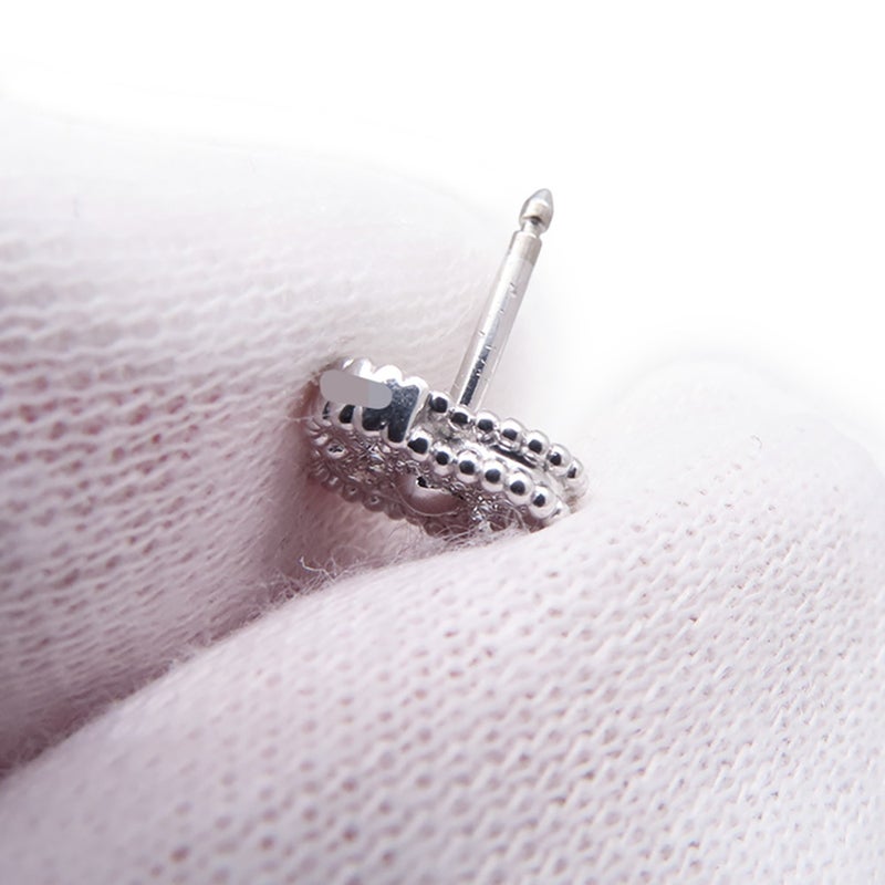 ヴァンクリーフ&アーペル ピアス スウィート アルハンブラ ダイヤモンド 24P 計0.16ct K18WGホワイトゴールド VCARO85500